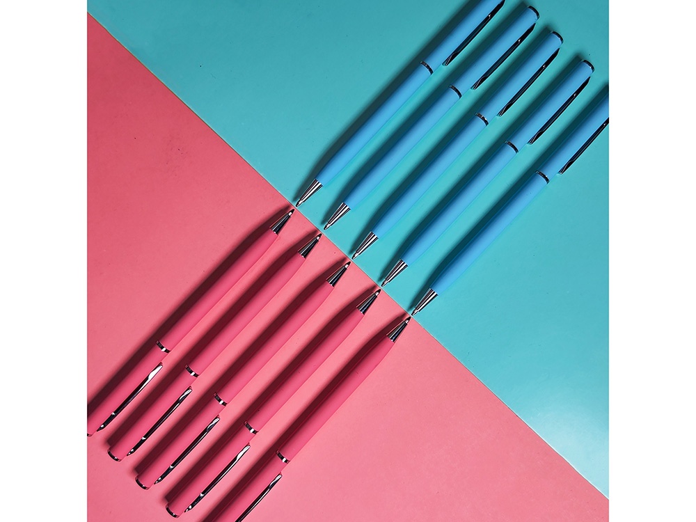 Ручка металлическая шариковая Palermo, софт-тач