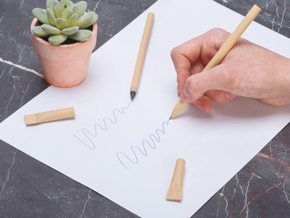 Подарочный набор Recycled Duo c шариковой ручкой и вечным карандашом из переработанной бумаги