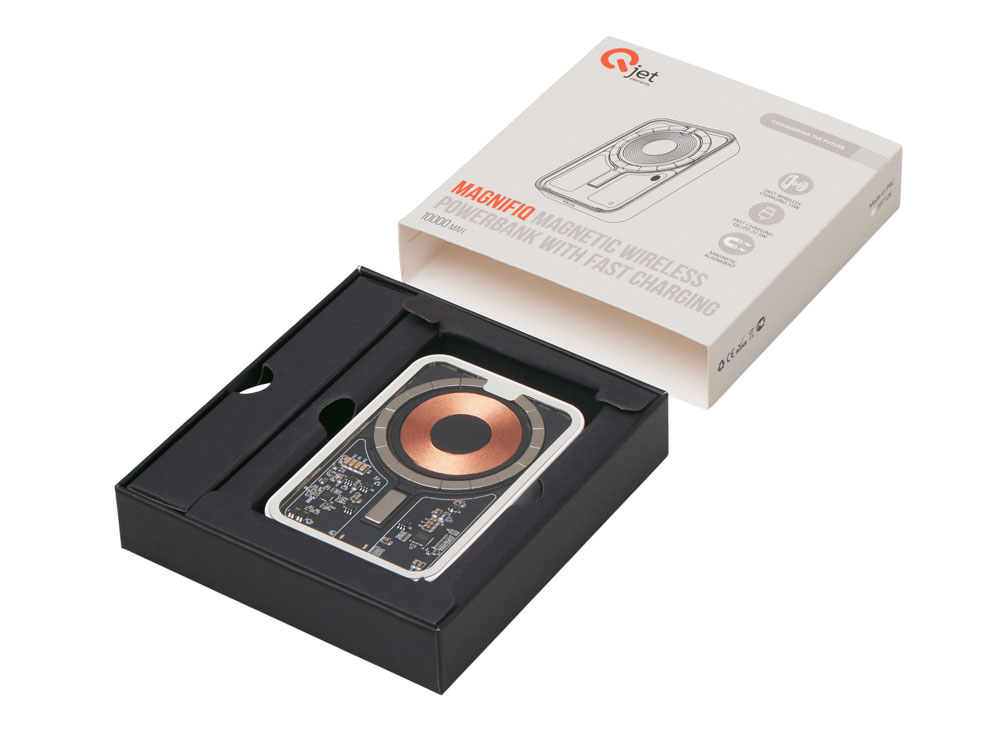 Беспроводной магнитный внешний аккумулятор с QC\PD MagnifIQ, 10000 мАч, 15 Вт
