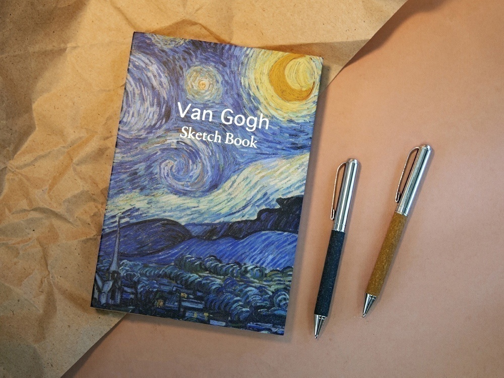 Ручка шариковая Venera из переработанной стали и переработанной кожи