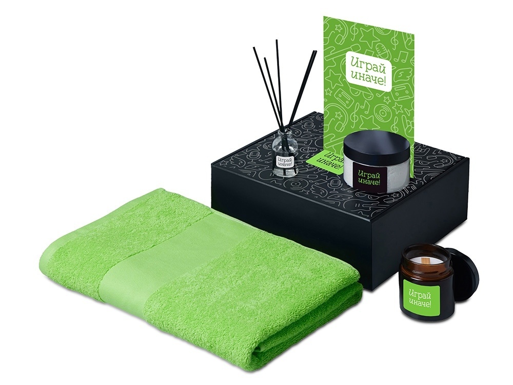 Подарочный набор Re:y. Care с полотенцем, солью для ванны и диффузором